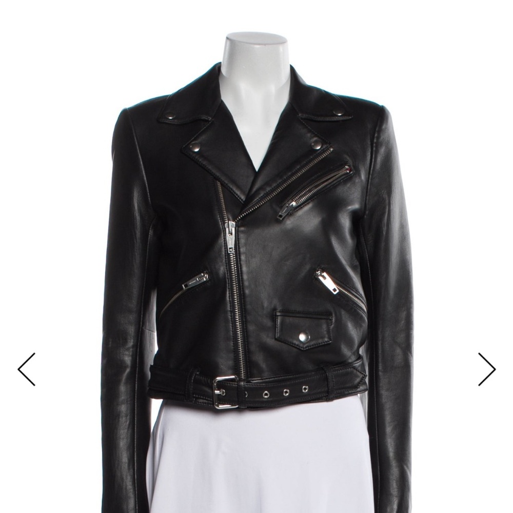 The Kooples Black Leather Moto Jacket